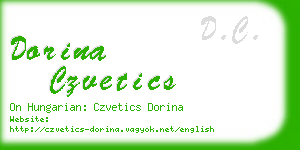 dorina czvetics business card
